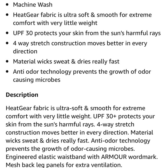 UNDER ARMOUR**Heat Gear 3/4 Leggings**Boys XL - Picture 5 of 5